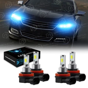 For Chevy Impala 2006-2013 -4x 8000K Blue LED Headlight High Low Beam Bulbs - Picture 1 of 12
