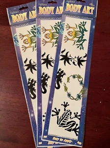 3 Hojas RARAS Ranas Lagartos Nuevo De Colección Tatuaje King Inc. Body Art Nip TKC-046 - Imagen 1 de 6