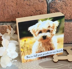 Personalised Handmade Photoblock Dog Cat Pet Memorial Unique Keepsake Gift - Picture 1 of 9