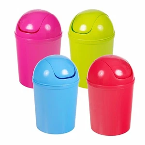 5 Litre Plastic Swing Lid Waste Dustbin Rubbish Garbage Bin Bathroom Toilet - Picture 1 of 5