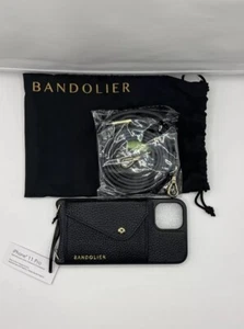 Bandolier iPhone 11 Pro Schwarz / Gold Leder Case mit Umhängegurt NEU! 66 - Bild 1 von 7