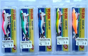 5 x YO ZURI YAKUSHIMA 2.0 PAINTED SQUID JIG TOTANARA POLPARA EGI 7 GR TOTANARE - Foto 1 di 6