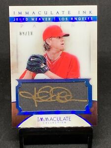 Jered Weaver SSP Gold Signature #9/10~2014 Immaculate “Immaculate Ink” Angels