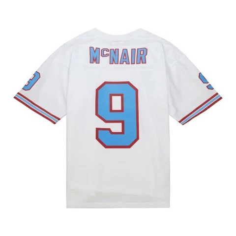 Tennessee Oilers Steve McNair #9 Mitchell & Ness White 1998 NFL Legacy Jersey Cover