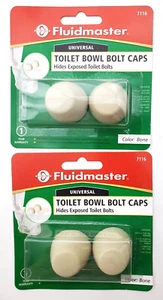 Lot of 2 Fluidmaster 7116 Universal Toilet Bowl Bone Bolt Caps To Hide Bolts - Picture 1 of 9