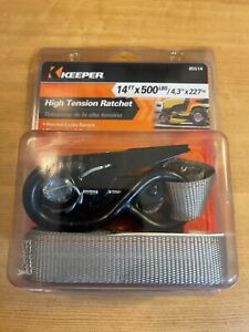 Keeper 1 in. W X 14 ft. L Gray Tie Down High Tension Ratchet Strap 500 lb 1 pk