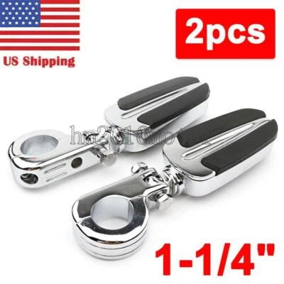 Abrazaderas de estriberas de carretera para motocicleta Harley Davidson Fatboy Heritage Softail Foto 1 de 4