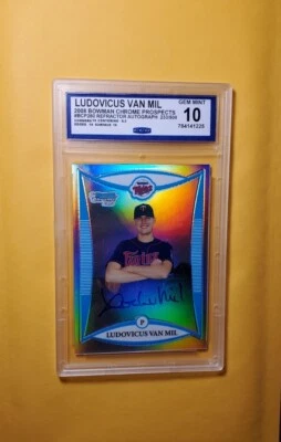 Graded Gem 💎 Mint 10 Autograph Insert *deceased* LOEK VAN MIL Minnesota Twins  - Image 1 of 2
