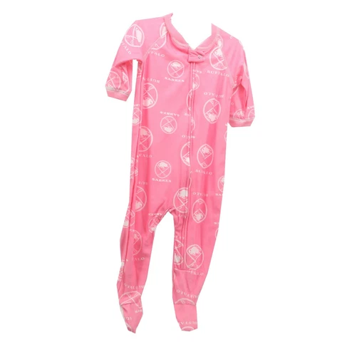 Buffalo Sabres Official NHL Baby Infant Girls Size Pink Pajama Sleeper Bodysuit Cover