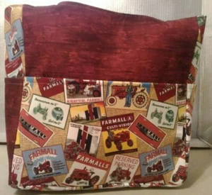 Bolso de viaje Farmall Tractor Country Granero Granero Logotipo/Proyecto Hecho a mano 12x12 - Imagen 1 de 8