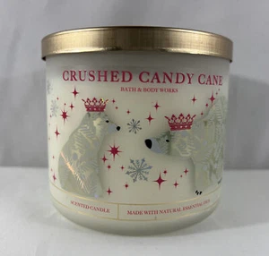 Bath & and Body Works Crushed Candy Cane 3-Wick Large Candle New - Picture 1 of 3