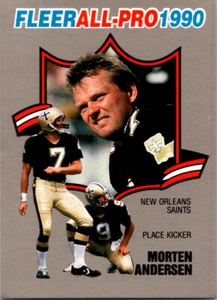 Morten Andersen 1990 Fleer #23 All-Pro Football Karte - Bild 1 von 2