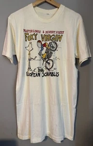 Vintage 1975 Desert Foxes MC Vs Masterlinks Foxy Virgin Racing TShirt Fox Large - Picture 1 of 7
