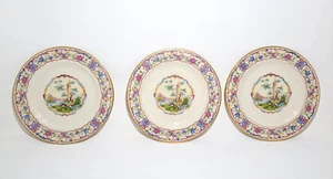Coxon Belleek Pattern D1071 USA 7.25” Dessert/Pie Plate Lot of 3 - Picture 1 of 12