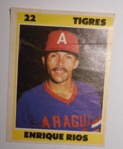 ENRIQUE RIOS #22 /Venezuela TIGRES 1987-88 Winter League/REMOVED FROM AN ALBUM