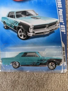 HOT WHEELS 2008 ALL STARS 1965 PONTIAC GTO #30/36 AQUA GREEN/BLUE FREE USA SHIP - Picture 1 of 3