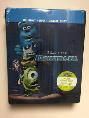 Monsters, Inc. (Blu-ray/DVD, 3-Disc, 2009) Best Buy Steelbook NEW - Image 1 of 2