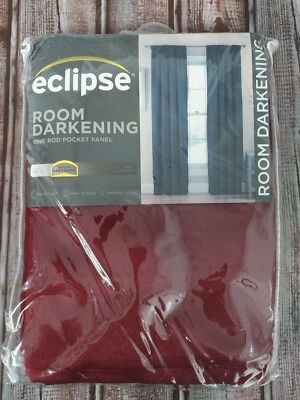 Eclipse Solid Thermapanel Room-Darkening Curtain Panel Merlot 54" x 84" NEW - Image 1 of 4