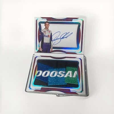 Denny Hamlin Panini NT 2022 Jumbo Signatures Booklets Firesuit One of One (1/1) - Image 1 of 4