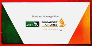 Silk Air Singapore Airlines Ticket Jacket #2 Nice bunte Karte - Bild 1 von 2