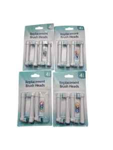 Four New 4 Pack Generic Replacement Electric Toothbrush Heads White - Picture 1 of 3