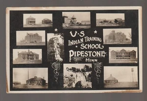 Pipestone MINNESOTA RPPC 1910 U.S. INDIAN TRAINING SCHOOL 11 View SOCIAL HISTORY - Bild 1 von 2