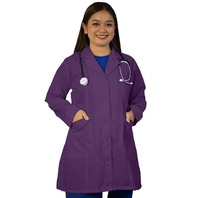 Casaco médico profissional HeedFit feminino laboratório 35" algodão poli - Imagem 1 de 4