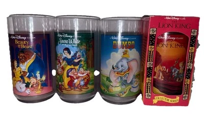 Disney Classic Burger King Plastic Cups Set Of 4 Coca Cola Collector Series - Image 1 of 4