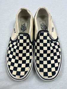 Vans klassische Slipper schwarz weiß Schachbrettmuster Herren 7 Damen 8,5 tolle Sohlen - Bild 1 von 6