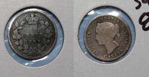 SILBER! SILBER! SILBER! 1899 KANADA VICTORIA STERLINGSILBER 5 CENT #543-84 - Bild 1 von 1