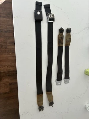 Original 1968 Ford Mustang Shelby Rear Seat Belts W8KA Date missing one buckle  - Image 1 of 4