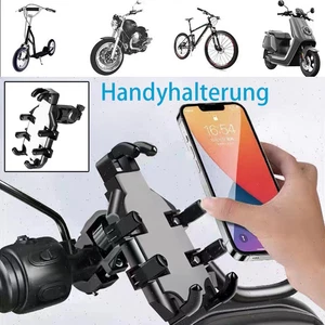 4.7-7.2” Handyhalterung Fahrrad Halter Motorrad Roller Lenker 360° Smartphone DE - Bild 1 von 18