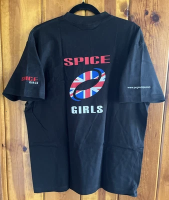 AUTHENTIC Spice Girls Merch - CREW MEMBER T SHIRT - PRG Europe - Black Size L - Image 1 of 4