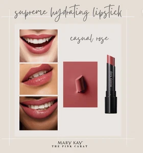 Mary Kay Supreme Hydrating Lipstick, CASUAL ROSE, New in Box 155212 - Picture 1 of 3