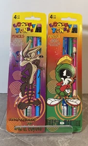 2 Stück Vintage Looney Tunes Bleistifte Dead-Stock 4er Set #2 HB mit Lesezeichen 1996 - Bild 1 von 10