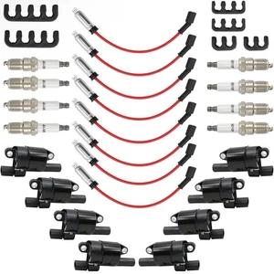UF414 Ignition Coils + 41-962 Plugs + 748UU Wires for Chevy GMC 4.8 5.3 6.0 - Picture 1 of 9