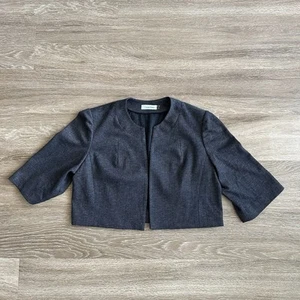 Calvin Klein Crop Jacket Striped Black Women’s 8 - Picture 1 of 17