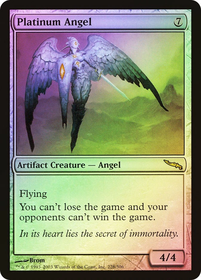 MTG FOIL Platinum Angel  - Mirrodin #228 - Image 1 of 1
