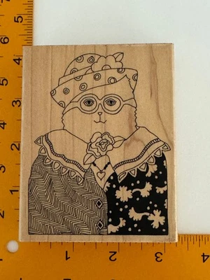 Sello de goma mujer gato de Paula Best Foto 1 de 4
