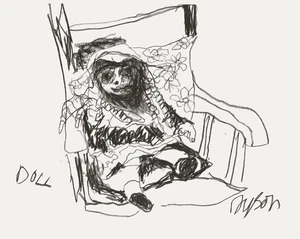 Julian Dyson (1936-2003) - 20th Century Charcoal Drawing, Doll - Picture 1 of 3