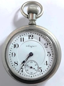 ⭐R/R GRADE, S/ROID S/CASE ELGIN B.W RAYMOND 18s, 15Js OPEN FACE TASCHENUHR, FWO - Bild 1 von 17