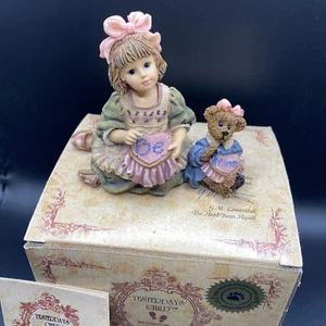 Yesterdays Child Boyds Bears Dollstone Collection Alyssa w/Caroline BE MINE - Picture 1 of 8
