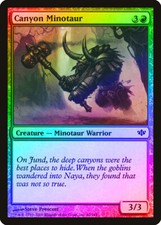 Canyon Minotaur FOIL Conflux NM Red Common MAGIC THE GATHERING CARD ABUGames