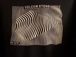 Volcom Stone Men's Navy Blue Hoodie White Waves Small Hooded Sweatshirt NWT - Picture 1 of 6
