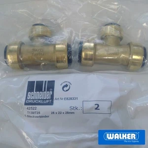 SCHNEIDER T-STECKVERBINDER 28-22-28mm STV-TS28-22-28 E828331   2-ER PACK - NEU - Bild 1 von 1
