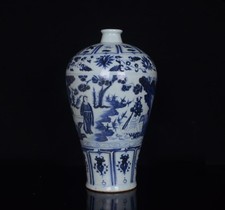 New listing
Old Blue and White Chinese Porcelain Figures Vase H12.99”