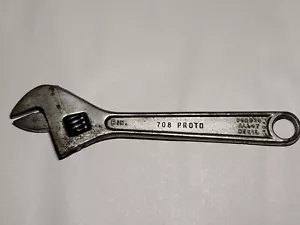 Vintage Proto Tools 8" chiave regolabile 708 USA - Foto 1 di 5