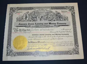 January Jones Leasing and Mining Company 1906 Aktienzertifikat - Bild 1 von 1