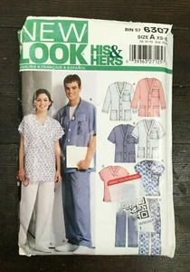 New Look 6307 Unisex Medical Scrubs Top Pants Size XS-XL Uncut - Picture 1 of 5