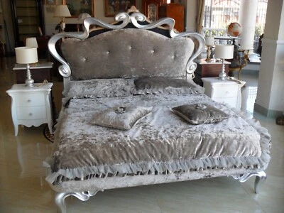 LETTO MATRIMONIALE IN FOGLIA ARGENTO - Immagine 1 di 4